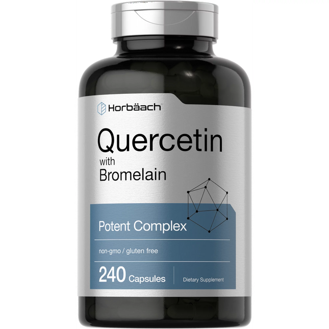 Quercetin Bromelain Supplement | 240 Capsules | by Horbaach