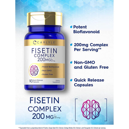 Carlyle Fisetin Complex | 200mg | 90 Quick Release Capsules