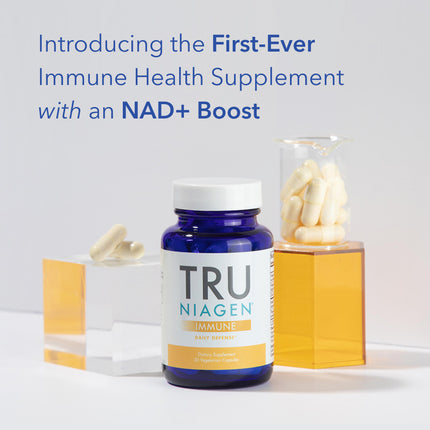 Tru Niagen Immune Daily Defense 30 Vegetarian Capsules, Vitamin D, C, NAD+