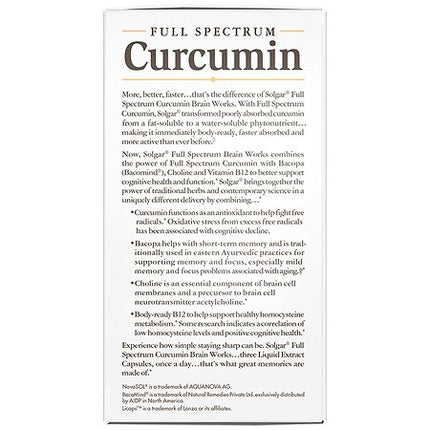 Full Spectrum Curcumin Brain Works, 90 Licaps, Long-Lasting Support