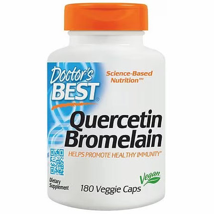 Doctor's Best Quercetin Bromelain, Veggie Caps 180.0ea, Non-GMO