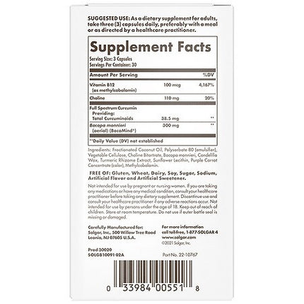 Full Spectrum Curcumin Brain Works, 90 Licaps, Long-Lasting Support