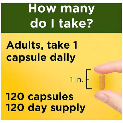 Nature Made Turmeric Curcumin 500 mg 120 Capsules for 120-Day, Gluten-Free