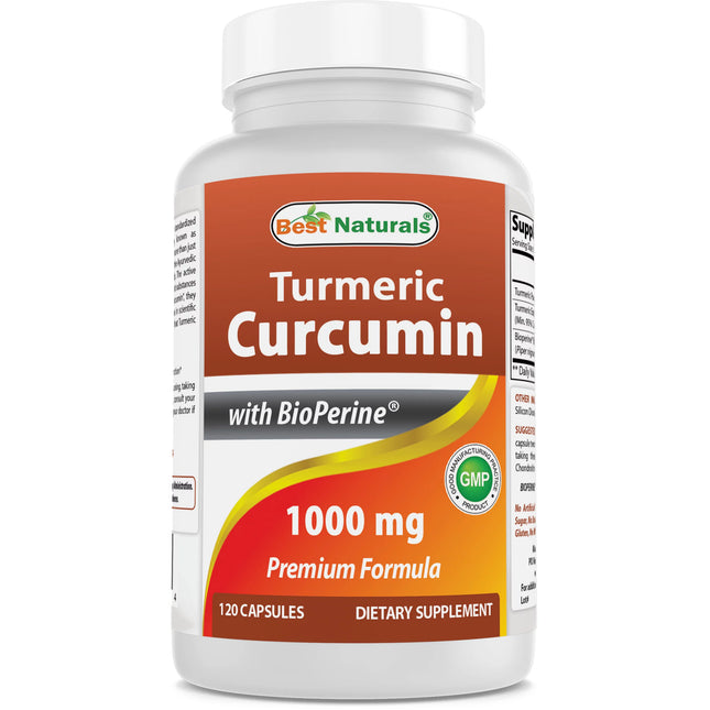 Best Naturals Turmeric Curcumin 1000 mg Bioperine 5 mg 120 Capsule