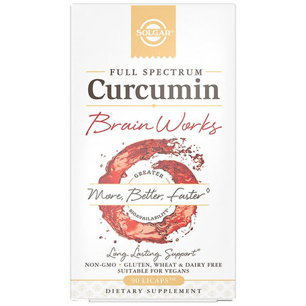 Full Spectrum Curcumin Brain Works, 90 Licaps, Long-Lasting Support