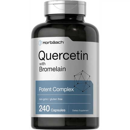 Quercetin Bromelain Supplement | 240 Capsules | by Horbaach