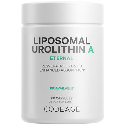 Codeage Liposomal Urolithin A, Resveratrol, Betaine, CoQ10 60 Capsules
