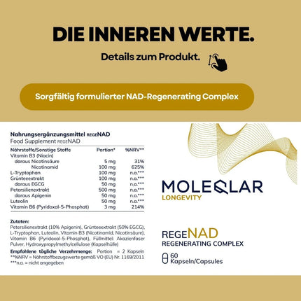 RegeNAD (NAD Booster) NAD Regenerating Complex 60 Capsules