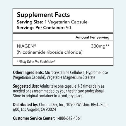 Tru Niagen Age Better 300mg 90 Capsules, Support Heart, Brain, Muscle, Immune