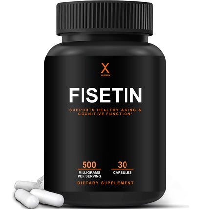 HUMANX Fisetin 500mg - 98% Pure Fisetin | 30 Capsules