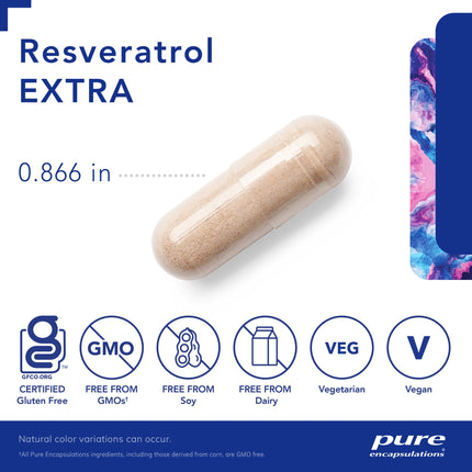 Pure Encapsulations Resveratrol EXTRA | Healthy Cellular and Cardiovascular Function | 120 Capsules