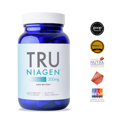 Tru Niagen Age Better 300mg 90 Capsules, Support Heart, Brain, Muscle, Immune